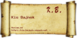 Kis Bajnok névjegykártya